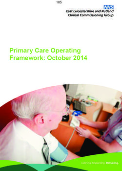 Primary Care Operating Framework: October 2014