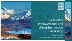 Freshwater Improvement Fund Urban Stormwater Workshop - August 6, 2018 St. John's Meeting Room, Wanaka