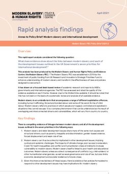 Rapid analysis findings - Modern Slavery PEC