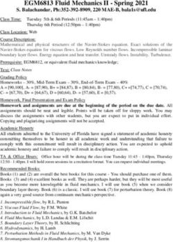 EGM6813 Fluid Mechanics II - Spring 2021 - UF MAE