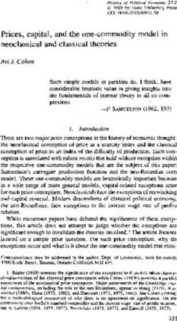Prices, capital, and the one-commodity model in neoclassical and classical theories