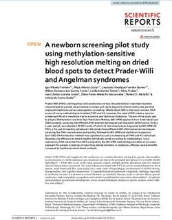A newborn screening pilot study using methylation sensitive high resolution melting on dried blood spots to detect prader Willi and Angelman ...