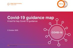 Covid-19 guidance map - A tool for key Covid-19 guidance 2 October 2020