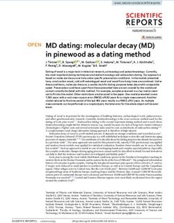 MD dating: molecular decay (MD) in pinewood as a dating method - Nature