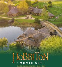 FUNCTION INFORMATION 2020 - 2021 - Hobbiton Movie Set Tours