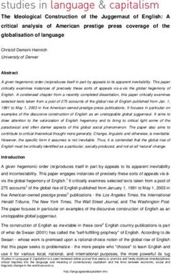 The Ideological Construction of the Juggernaut of English: A critical analysis of American prestige press coverage of the globalisation of language