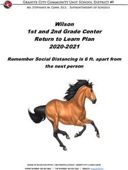 Wilson 1st and 2nd Grade Center Return to Learn Plan 2020-2021