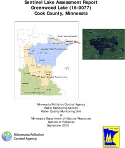 Sentinel Lake Assessment Report Greenwood Lake (16-0077) Cook County, Minnesota - Minnesota Pollution Control Agency Water Monitoring Section ...