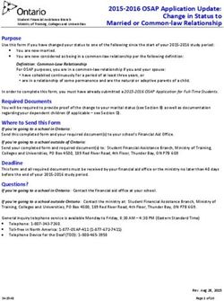 2015-2016 OSAP Application Update: Change in Status to Married or Common-law Relationship