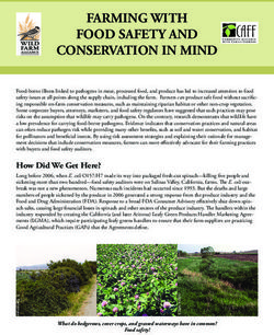 FARMING WITH FOOD SAFETY AND CONSERVATION IN MIND