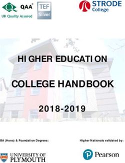 COLLEGE HANDBOOK HIGHER EDUCATION - 2018-2019 BA (Hons) & Foundation Degrees: Strode College