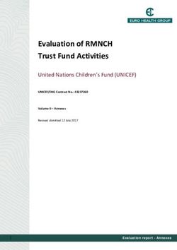 Evaluation of RMNCH Trust Fund Activities - United Nations Children's Fund (UNICEF)