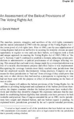 An Assessment of the Bailout Provisions of The Voting Rights Act