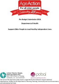 Pre-Budget Submission 2018 Department of Health Support Older People to Lead Healthy Independent Lives - Age Action