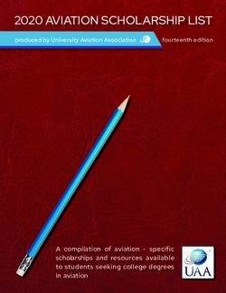 2020 AVIATION SCHOLARSHIP LIST - A compilation of aviation - specific scholarships and resources available to students seeking college degrees in ...