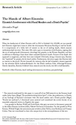 The Hands of Albert Einstein: Einstein's Involvement with Hand Readers and a Dutch Psychic* - Correspondences ...