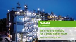 We create chemistry for a sustainable future - BASF SRI Story August 2021