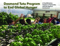 Desmond Tutu Program to End Global Hunger - A FreshMinistries Initiative in Partnership with the Anglican Communion - Fresh Ministries