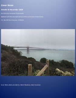 Cover Notes October & November 2020 - San Francisco Insurance Professionals Affiliated with the International Association of Insurance ...
