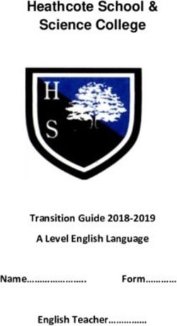 Heathcote School & Science College - Transition Guide 2018-2019 A Level English Language Name ..
