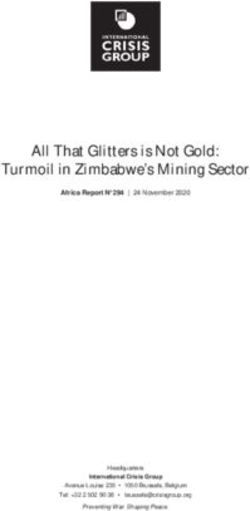 All That Glitters is Not Gold: Turmoil in Zimbabwe's Mining Sector - Department of Justice