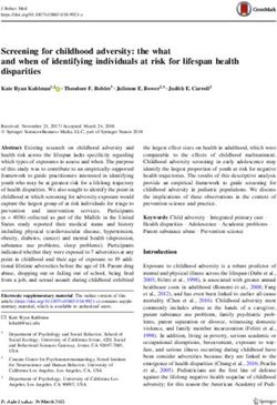 Screening for childhood adversity: the what and when of identifying individuals at risk for lifespan health disparities - MIDUS