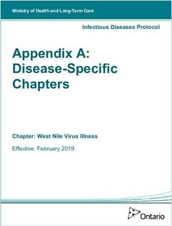 Appendix A: Disease-Specific Chapters - Infectious Diseases Protocol - Ministry of Health and Long-Term Care