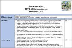 Bousfield School COVID-19 Risk Assessment November 2020