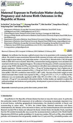 Maternal Exposure to Particulate Matter during Pregnancy and Adverse Birth Outcomes in the Republic of Korea - MDPI