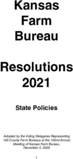 Kansas Farm Bureau Resolutions 2021 - State Policies