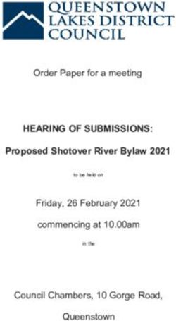 HEARING OF SUBMISSIONS: Proposed Shotover River Bylaw 2021 Order Paper for a meeting Friday, 26 February 2021 commencing at 10.00am Council ...