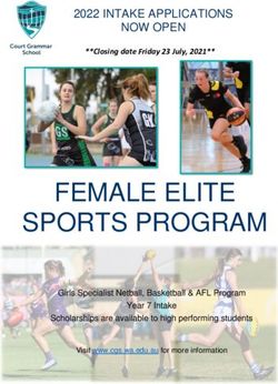 FEMALE ELITE SPORTS PROGRAM