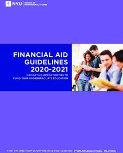 FINANCIAL AID GUIDELINES - 2020-2021 NAVIGATING OPPORTUNITIES TO FUND YOUR UNDERGRADUATE EDUCATION
