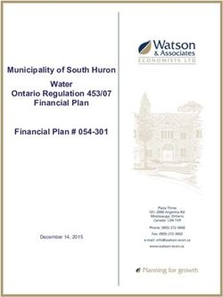 Municipality of South Huron Water Ontario Regulation 453/07 Financial Plan Financial Plan # 054-301