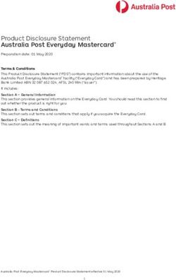 Product Disclosure Statement Australia Post Everyday Mastercard