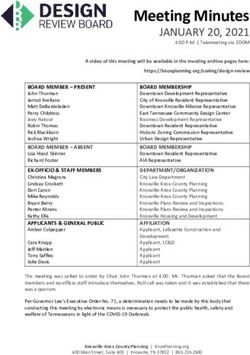 Meeting Minutes JANUARY 20, 2021