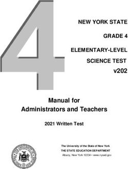NEW YORK STATE GRADE 4 ELEMENTARY-LEVEL SCIENCE TEST - v202 Manual for Administrators and Teachers - P-12