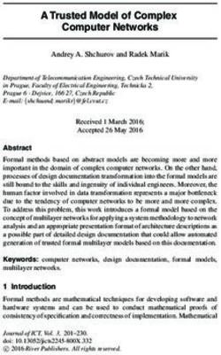 A Trusted Model of Complex Computer Networks - River ...
