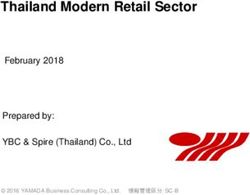 Thailand Modern Retail Sector - February 2018 Prepared by: YBC & Spire (Thailand) Co., Ltd