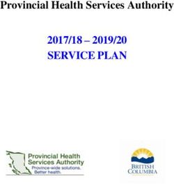 SERVICE PLAN Provincial Health Services Authority 2017/18 2019/20