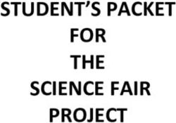 STUDENT'S PACKET FOR THE SCIENCE FAIR PROJECT