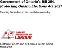 Government of Ontario's Bill 254, Protecting Ontario Elections Act 2021 - Standing Committee on the Legislative Assembly