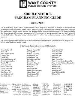 MIDDLE SCHOOL PROGRAM PLANNING GUIDE 2020-2021 - Wake ...