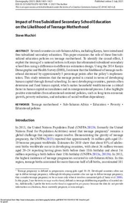 Impact of Free/Subsidized Secondary School Education on the Likelihood of Teenage Motherhood