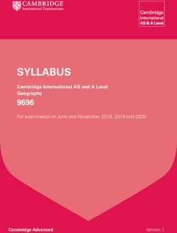 SYLLABUS 9696 Cambridge International AS and A Level Geography