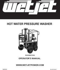 HOT WATER PRESSURE WASHER - WWW.WETJETPOWER.COM OPERATOR'S MANUAL