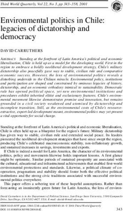 Environmental politics in Chile: legacies of dictatorship and democracy