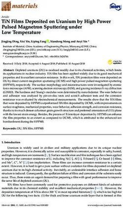 TIN FILMS DEPOSITED ON URANIUM BY HIGH POWER PULSED MAGNETRON SPUTTERING UNDER LOW TEMPERATURE - MDPI