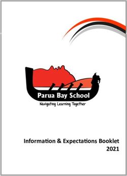 Information & Expectations Booklet 2021 - Parua Bay School