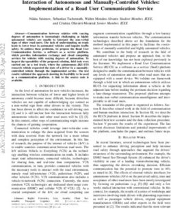 Interaction of Autonomous and Manually-Controlled Vehicles: Implementation of a Road User Communication Service